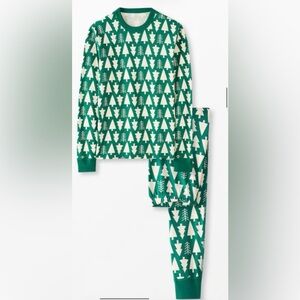 Winter Green Hanna Anderson Adult Holiday Long John Pajama Top and Bottoms
